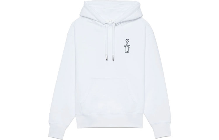 Ami Paris AMIPARIS Jean Jullien SS21 Cartoon Logo Hoodie White Unisex Couple Sweatshirt SPEH21J907-747100 圖 2