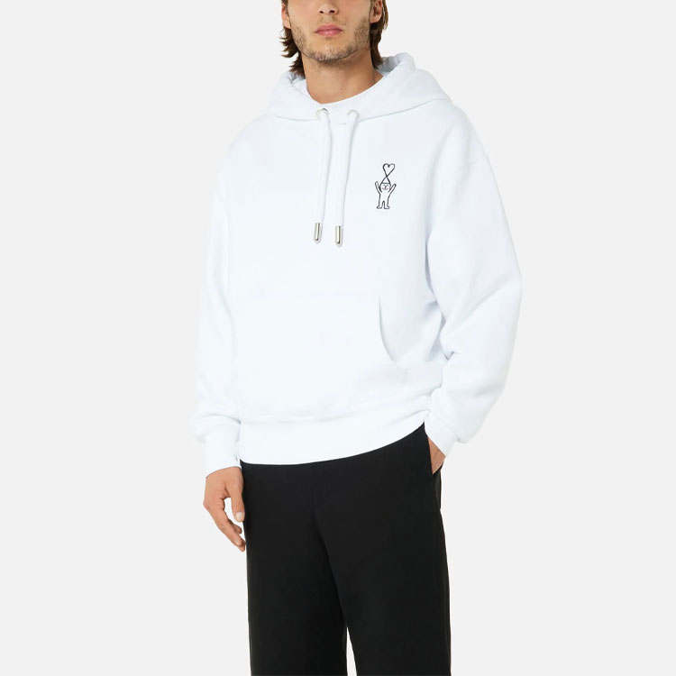 Ami Paris AMIPARIS Jean Jullien SS21 Cartoon Logo Hoodie White Unisex Couple Sweatshirt SPEH21J907-747100 圖 3