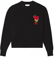 Ami Paris AMIPARIS x TIGER SS22 Lunar New Year Logo Sweatshirt Unisex Black Couple Wear USW009-001 Ami Paris AMIPARIS x TIGER SS22 Lunar New Year Logo Sweatshirt Unisex Black Couple Wear USW009-001