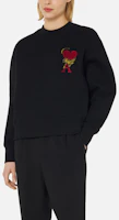 Shop Ami Paris AMIPARIS x TIGER SS22 Lunar New Year Logo Sweatshirt Unisex Black Couple Wear USW009-001