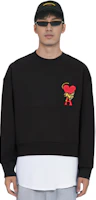 Sizing Ami Paris AMIPARIS x TIGER SS22 Lunar New Year Logo Sweatshirt Unisex Black Couple Wear USW009-001