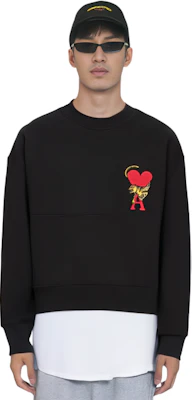 アミパリ AMIPARIS x タイガー SS22 旧正月 ロゴ スウェットシャツ ユニセックス ブラック カップル用 USW009-001 Sizing アミパリ AMIPARIS x タイガー SS22 旧正月 ロゴ スウェットシャツ ユニセックス ブラック カップル用 USW009-001