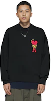 Cheap Ami Paris AMIPARIS x TIGER SS22 Lunar New Year Logo Sweatshirt Unisex Black Couple Wear USW009-001