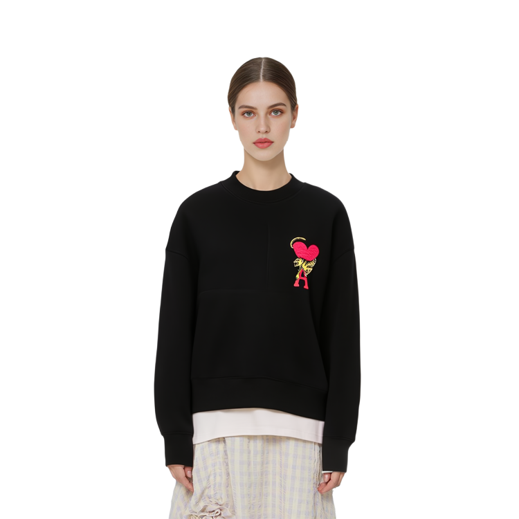 Ami Paris AMIPARIS TIGER SS22 Lunar New Year Logo Sweatshirt Unisex Black Couple Wear USW009-001 圖 9