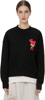 アミパリ AMIPARIS x タイガー SS22 旧正月 ロゴ スウェットシャツ ユニセックス ブラック カップル用 USW009-001 1