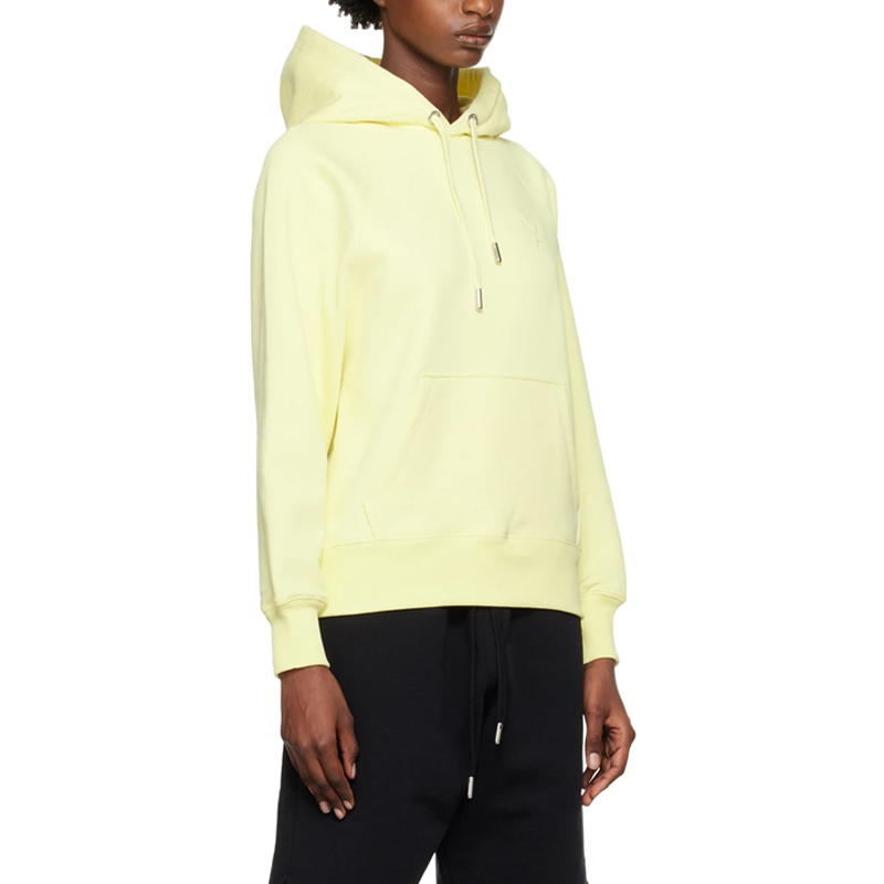 Ami Paris AMIPARIS Yellow Unisex Sweatshirt with Solid Color and Logo Embroidery. USW204747-703 圖 5