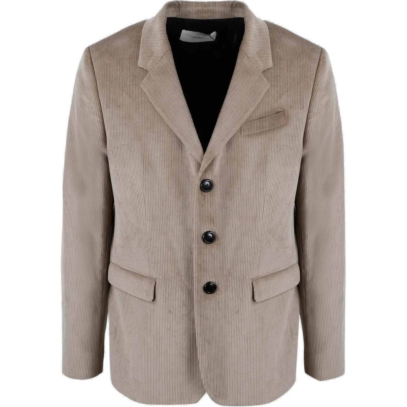AMI Paris Beige Single-Breasted Long-Sleeve Blazer for Men. UBV600288-250 圖 2