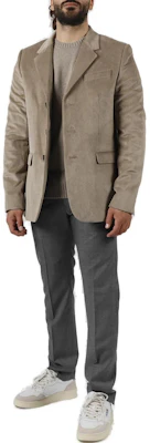 AMI Paris 男士米色单排扣长袖西装外套 UBV600288-250 Lookbook AMI Paris 男士米色单排扣长袖西装外套 UBV600288-250