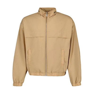 AMI PARIS Beige Zip-Up Stand Collar Long Sleeve Jacket UJK058PA0009-255