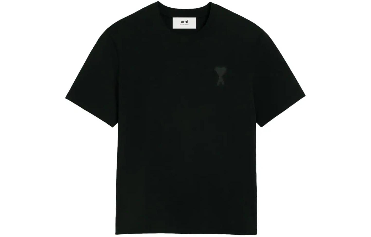 AMI PARIS Black Logo Crewneck Unisex T-Shirt. E24UTS025726-001