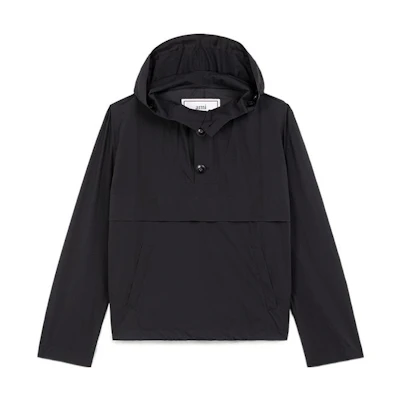 AMI PARIS Black Solid Color Hooded Loose Fit Jacket E20HOW0182-311