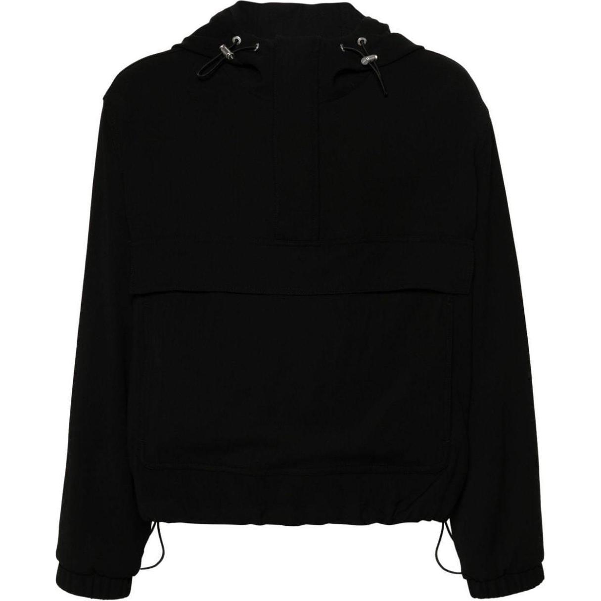 AMI PARIS Black Solid Pullover Hoodie Jacket UJK111VI0007-001