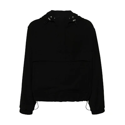 AMI PARIS Black Solid Pullover Hoodie Jacket UJK111VI0007-001
