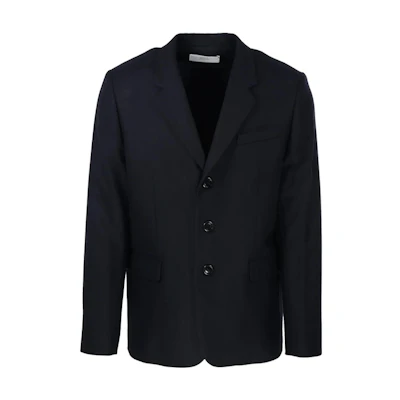 AMI PARIS Black V-Neck Loose-Fit Casual Long-Sleeve Jacket UBV600258-001