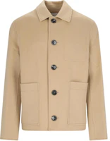AMI PARIS Cashmere Blend Oversized Single-Breasted Coat Khaki Color HJK268-WV0022-255 AMI PARIS Cashmere Blend Oversized Single-Breasted Coat Khaki Color HJK268-WV0022-255