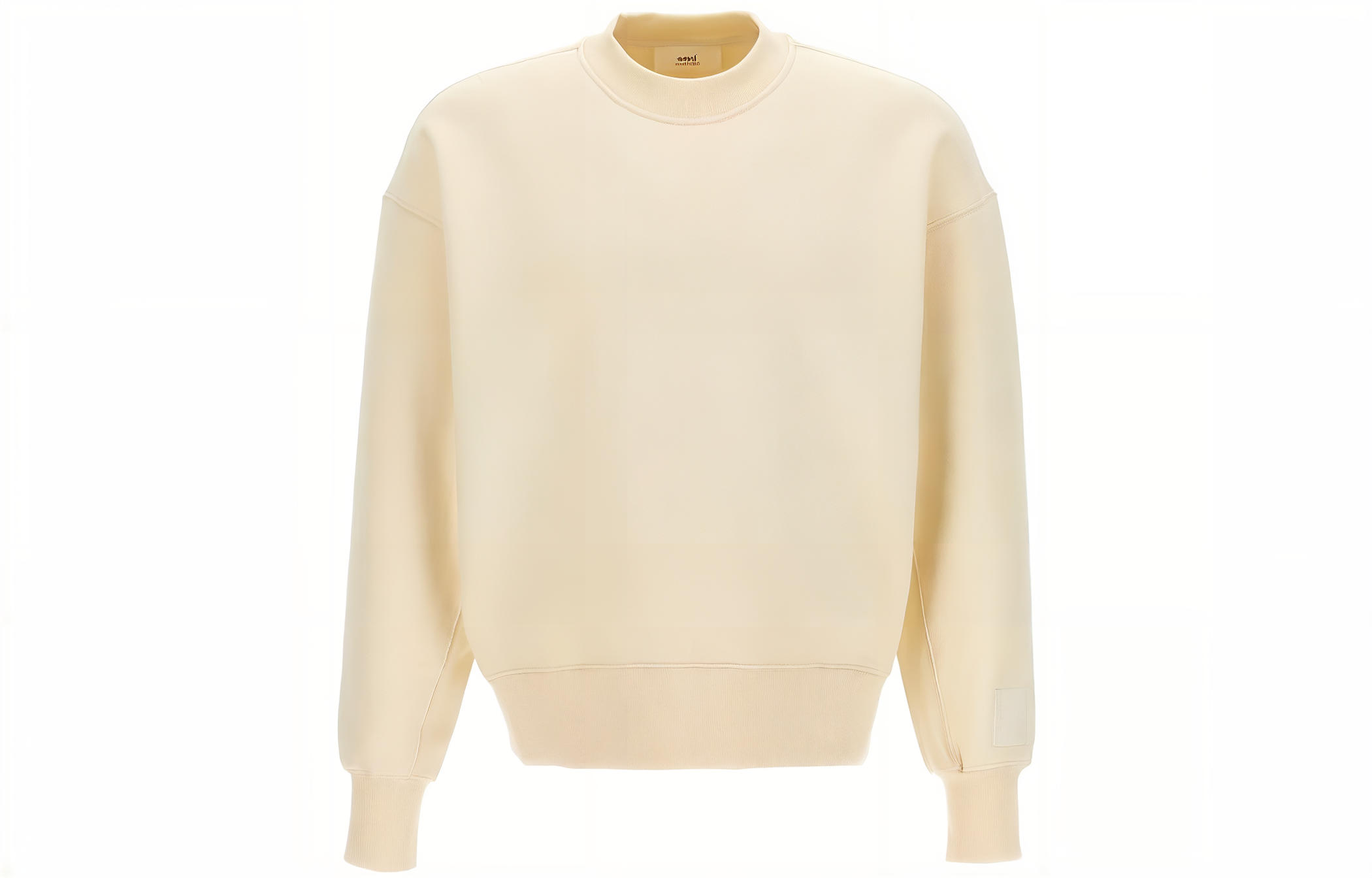 AMI PARIS Crewneck Long Sleeve Sweatshirt Men’s Off-White. USW017-740-185