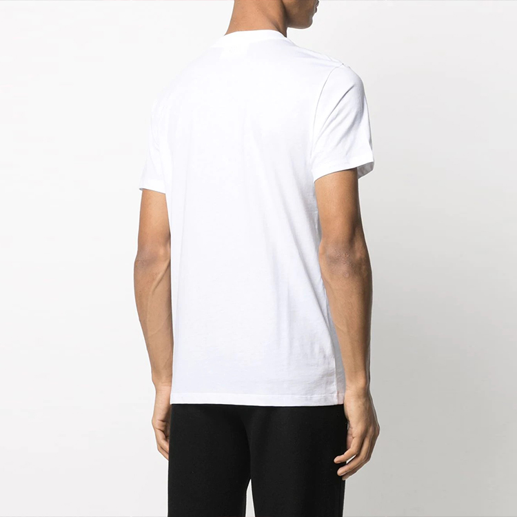 Shop AMI PARIS De Coeur 心型刺繡男女白色T恤。 BFHJ108723-100