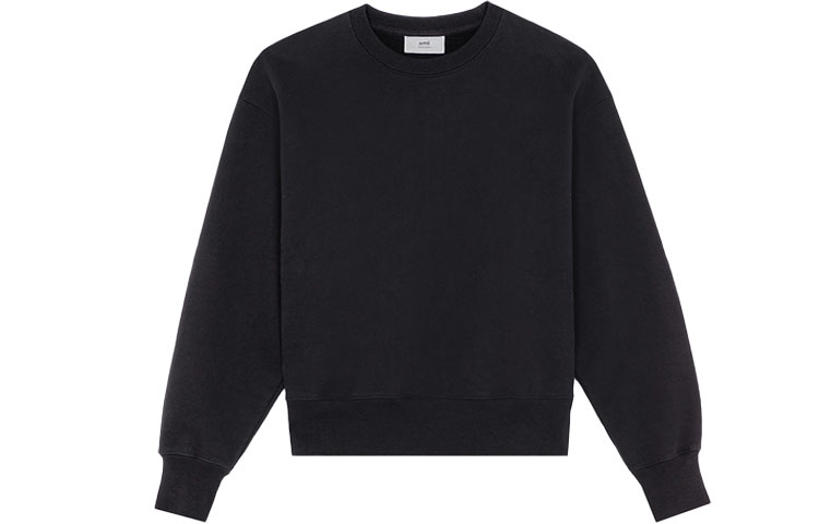 AMI PARIS De Coeur SS21 Black Heart Logo Unisex Sweatshirt E21HJ028-001