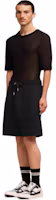 Sizing AMI PARIS De Coeur SS24 Black Heart Print Casual Relaxed Shorts. USO635747-001