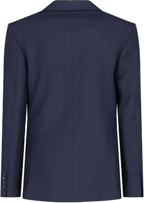 AMI PARIS Jaket Biru Double-Breasted V-Neck HBV217WV00264-011 Lookbook AMI PARIS Jaket Biru Double-Breasted V-Neck HBV217WV00264-011