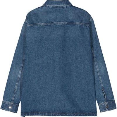 AMI Paris 壓印標誌直筒下擺藍色牛仔外套 - 長袖款式 UJK261DE0031-BLUE Lookbook AMI Paris 壓印標誌直筒下擺藍色牛仔外套 - 長袖款式 UJK261DE0031-BLUE