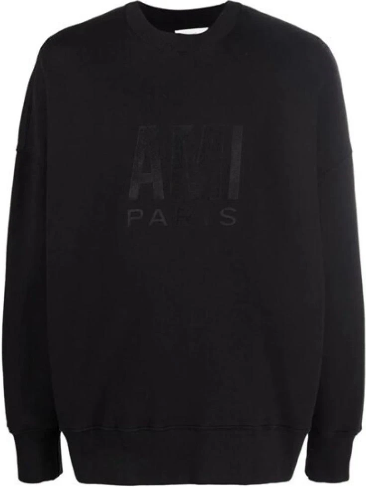 ami-paris-embroidered-crewneck-pullover-sweatshirt-black-e22-usw-003731-001