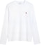 Buy AMI PARIS 刺绣标志白色长袖圆领男女同款T恤 BFUTS235724-WHITE