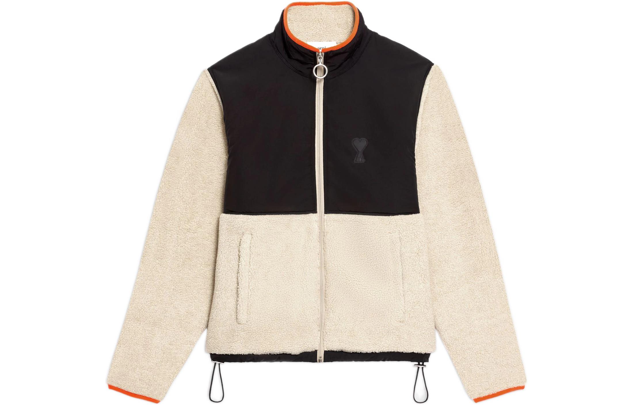 AMI PARIS Embroidered Logo Long Sleeve Twill Jacket with Stand Collar HJK007761-151 圖 2