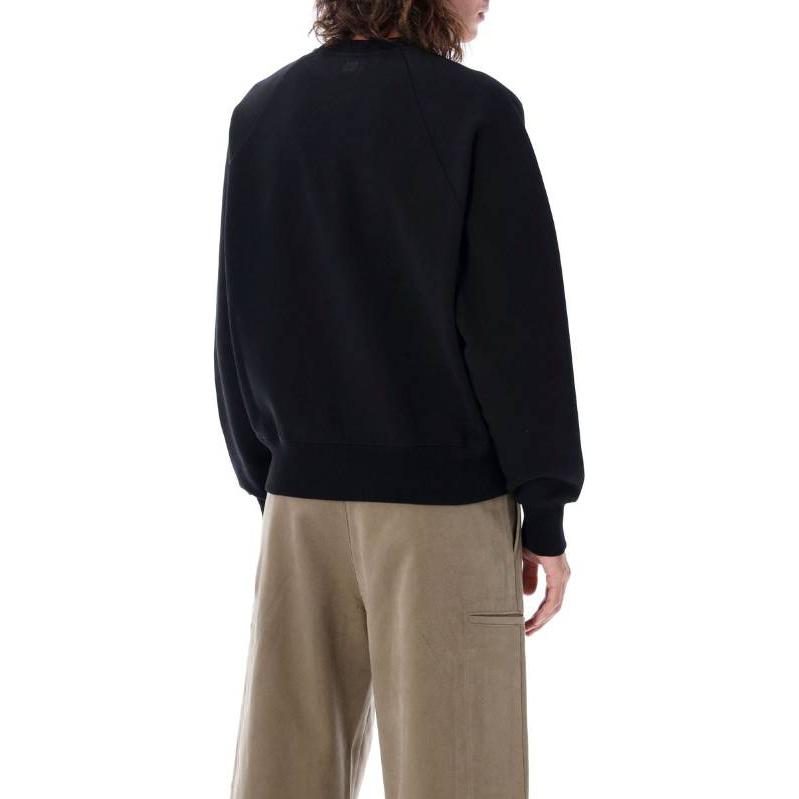 Purchase AMI PARIS 秋冬23黑色红心刺绣男女同款圆领休闲棉质卫衣 BFUSW005747-001