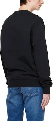 AMI PARIS 秋冬23黑色红心刺绣男女同款圆领休闲棉质卫衣 BFUSW005747-001 2