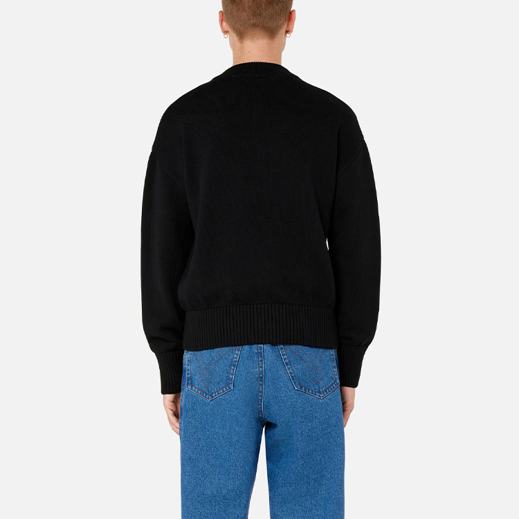 AMI Paris FW21  Black Heart Logo Embroidered V-Neck Sweater. A21HK303016-001 圖 5