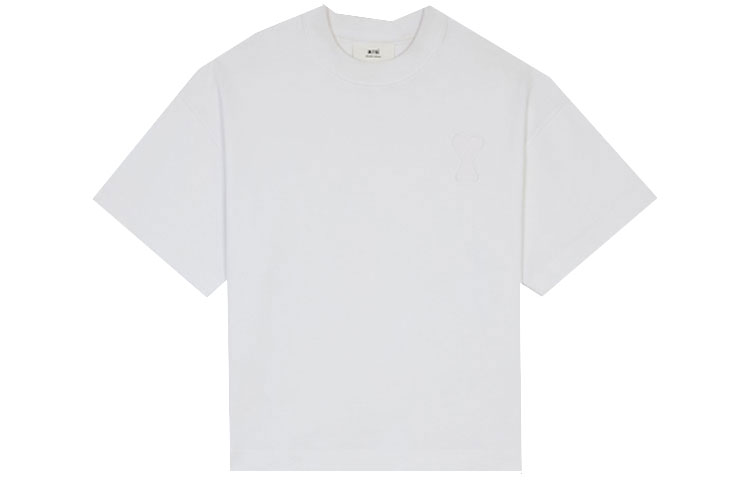AMI PARIS FW21  White Logo Patch Crewneck T-Shirt H21HJ117-79100 圖 2