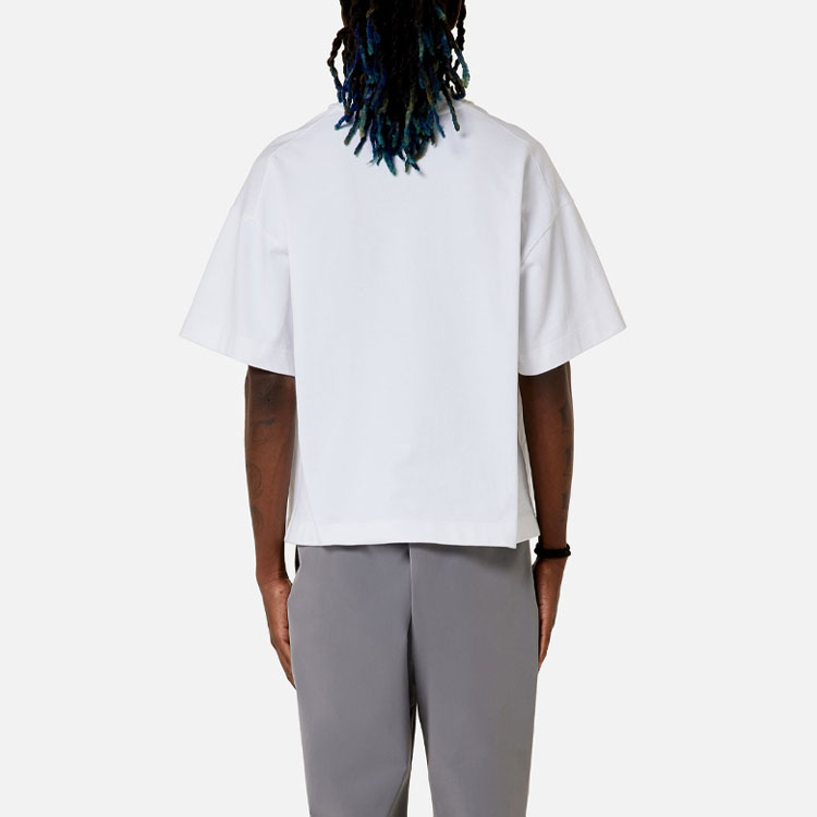 AMI PARIS FW21  White Logo Patch Crewneck T-Shirt H21HJ117-79100 圖 4