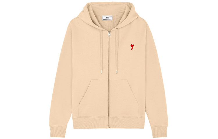 AMI PARIS FW21 Ami De Coeur Zip-Up Sweatshirt Beige  Jacket A21HJ006730-250 圖 2