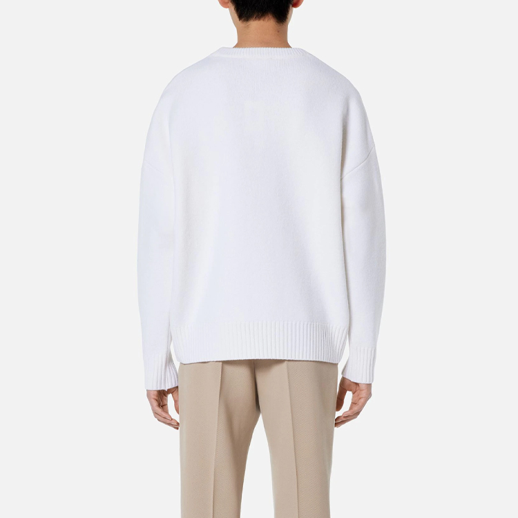 AMI PARIS FW21 Big Heart Logo Wool Oversized Sweater Unisex White H21K0090-18100 圖 5