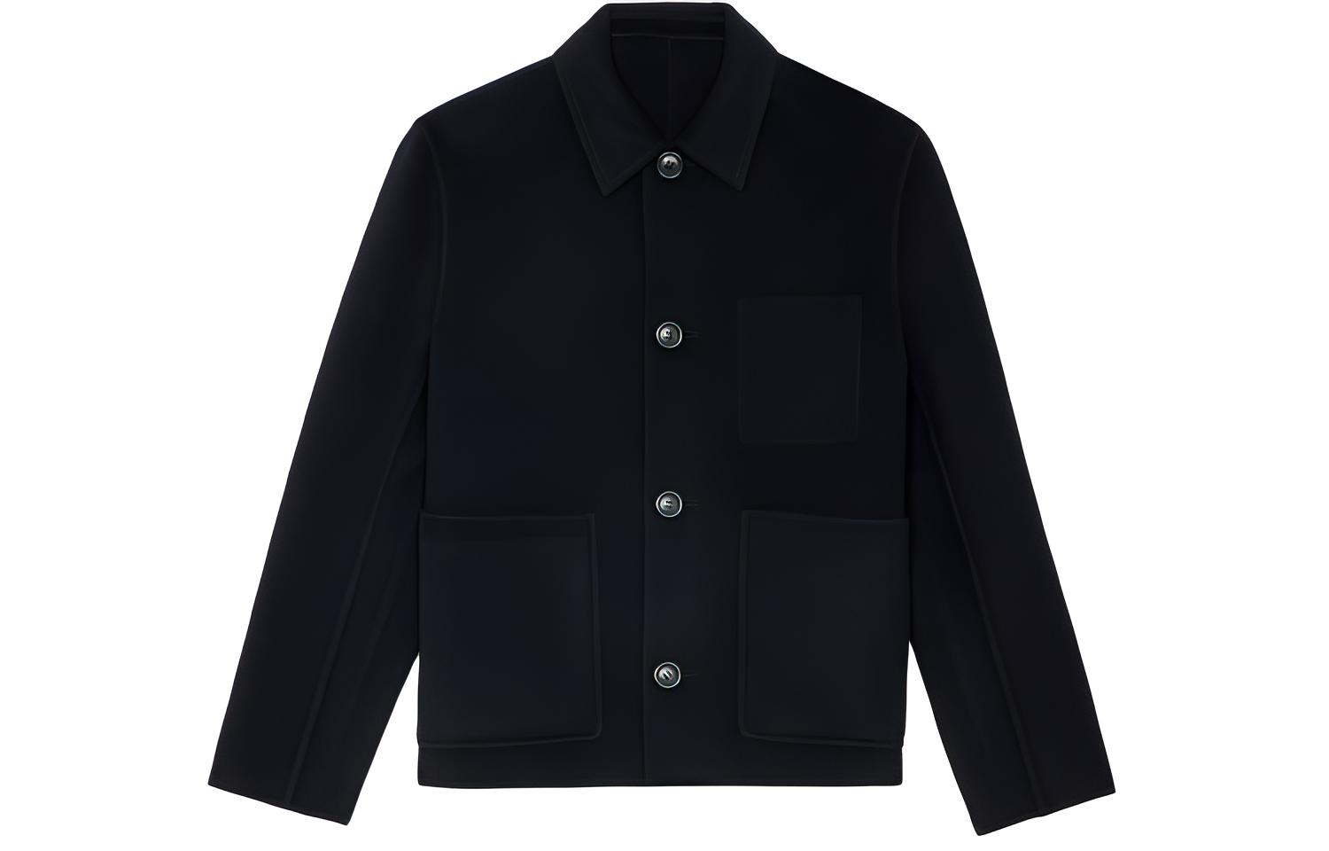 AMI PARIS FW21 Black Slim Fit Pocket Wool Blazer Jacket A21HM007-251001