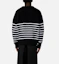 Shop AMI Paris FW21 ブラックウールセーター レッドハート刺繍ロゴ メンズ用 H21K029018-004