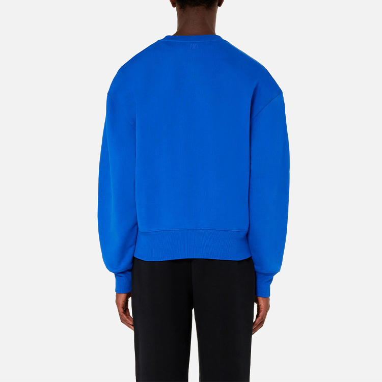 AMI PARIS FW21 De Coeur Chain Embroidered Crewneck Sweatshirt Blue Menswear A21HJ028747-490 圖 4