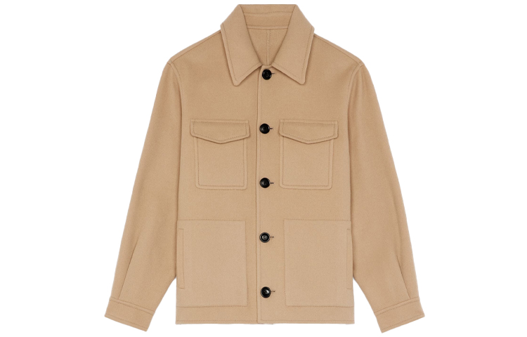 AMI PARIS FW21 Double-Sided Coat Jacket Champagne Color A21HOW502-251265