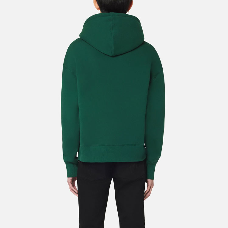 AMI Paris FW21 Gold Heart Logo Drawstring Hoodie Green Menswear USW207-749300 圖 4