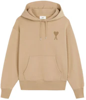 AMI PARIS FW21 Heart Logo Organic Cotton Pullover Sweatshirt Beige A21HJ058-747250 AMI PARIS FW21 Heart Logo Organic Cotton Pullover Sweatshirt Beige A21HJ058-747250