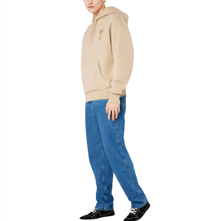 AMI PARIS FW21 Heart Logo Organic Cotton Pullover Sweatshirt Beige A21HJ058-747250 圖 5