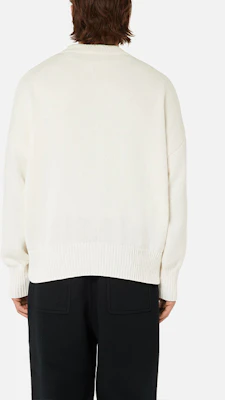 AMI巴黎 FW21 心形红标羊毛圆领毛衣 男女款 白色 A21HK009016-100 Shop AMI巴黎 FW21 心形红标羊毛圆领毛衣 男女款 白色 A21HK009016-100