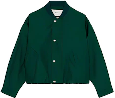 AMI PARIS FW21 Logo Elastic Waist Bomber Jacket Men’s Green A21OW062-262300 AMI PARIS FW21 Logo Elastic Waist Bomber Jacket Men’s Green A21OW062-262300