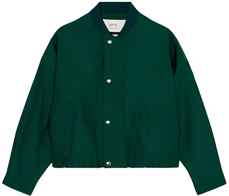 AMI PARIS FW21 綠色男款標誌鬆緊腰棒球夾克 A21OW062-262300 Buy AMI PARIS FW21 綠色男款標誌鬆緊腰棒球夾克 A21OW062-262300