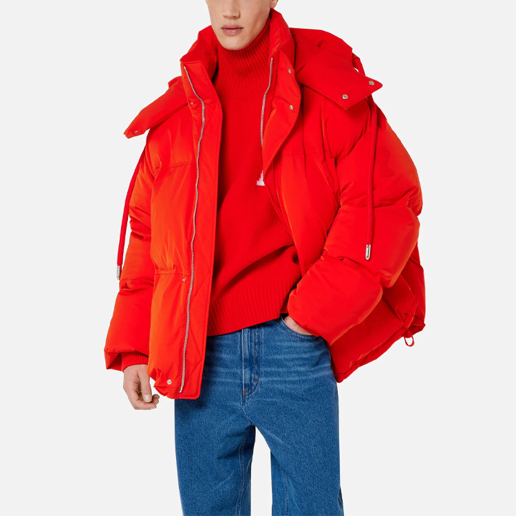 AMI Paris FW21 Logo Intarsia Knit Turtleneck Wool Sweater Red . H21K213018-600 圖 5