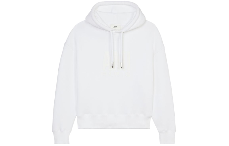 AMI PARIS FW21 Logo Letter Pullover Sweatshirt White H21HJ062749-100