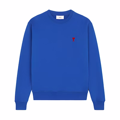 AMI PARIS FW21 Organic Cotton Heart Logo Sweatshirt Navy Blue - Edition A21HJ007-730490