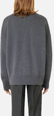 AMI Paris FW21 ビッグハートロゴ ウールクルーネックニットセーター グレー. H21K009-018055 Purchase AMI Paris FW21 ビッグハートロゴ ウールクルーネックニットセーター グレー. H21K009-018055