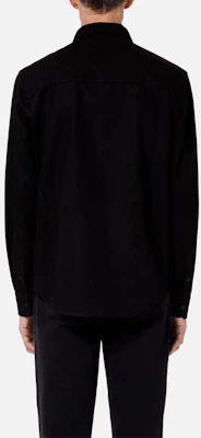 アミ パリス FW22 ブラック 長袖シャツ ハートロゴ刺繍入り HSH114-660001 Shop アミ パリス FW22 ブラック 長袖シャツ ハートロゴ刺繍入り HSH114-660001